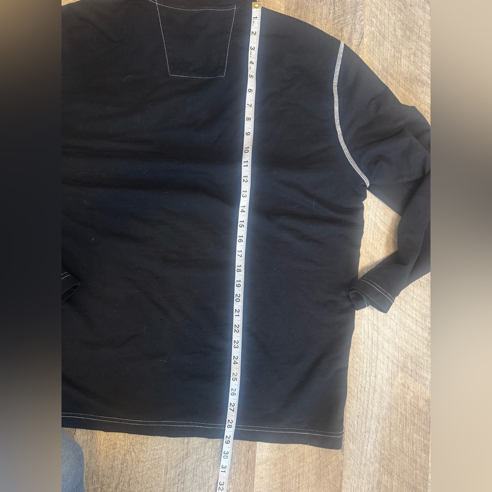 Men’s Nautica XL long sleeve black quarter-zip w/red stitched logo, like new - Picture 9 of 9